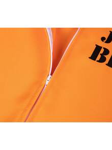 1件橙色加大码宽松囚犯服，成人囚犯监狱制服角色扮演派对连体衣