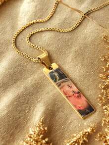 1件定制简约个性化眼睛雕刻照片项链 | 不锈钢定制眼睛项链 | 宠物纪念项链 | 定制礼物 | 眼睛项链 | 朋友项链 | 手工项链 | 定制项链 | 周年纪念礼物 | 个性化礼物 | 母亲节礼物 | 女友礼物 | 简约项链 | 生日礼物 | 结婚礼物 | 纪念礼物 | 定制眼睛雕刻项链，女士珠宝 - 彩色照片項鍊 - 查看 5
