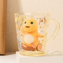 nailong 耐龙/奶龙卡通餐具，家用不锈钢防滴水杯，不锈钢叉勺套装，适用于水果、沙拉和餐食，卡通 3D 杯，适用于大水壶，完美的生日礼物，学校用品 - 彩色 - 查看 4