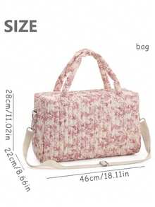 大号复古粉色波士顿包，适合存放各种旅行用品，是必备的旅行配件，例如洗漱包、化妆包、沙滩包、度假必备品、书包、旅行必备品，也适合宿舍、浴室、行李箱和其他场合，是女性旅行者的理想选择。 - 彩色 - 查看 11