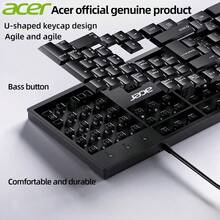 Acer K212B 104-Key USB Wired Keyboard, Gaming Keyboard, Suitable For Office, Compatible With PC And Laptop, Membrane Keyboard - Black - View 5