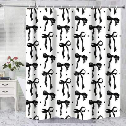 Cute Shower Curtain Bow Fabric Shower Curtains For Bathroom Modern Aesthetic Cloth Shower Curtain 60x72in Water Resistant Shower Curtain With Liner Magnets Machine Washable 66x72in Soft Bathroom Shower Curtain Sets With 12 Hooks 36x72in Quick Dry Bath Curtains