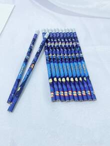 24 支/包宇航员主题铅笔、文具和绘图用品 - 圓形 - 查看 4