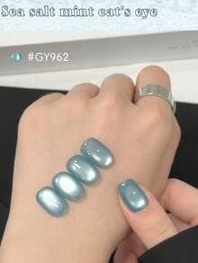 NAI SHI Nail Polish 6PCS/15ML Capacity 2025 New Valentine's Day Gift, Spring, Summer, Autumn, And Winter Sea Salt Mint Translucent Blue-Green Glass Bead Cat-Eye Gel Nail Polish. Vibrant Colors For Summer And Autumn - Multicolor - View 9