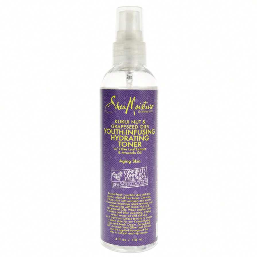 SheaMoisture Kukui Nut & Grapeseed Oils Youth-Infusing Hydrating Toner By For Unisex - 4 Oz Toner - Clear - View 1