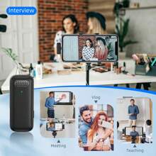 Microphone Cravate Professionnel Sans Fil Pour Smartphones, Microphone À Pince Plug & Play Avec Étui De Chargement, Micro Sans Fil Pour Enregistrement Vidéo/audio, Enseignement, Interviews