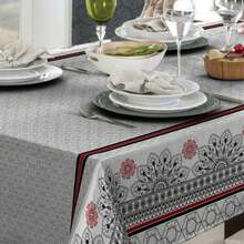 Rustic Oxford Luxury Linen Tablecloth 4/6/8 Seats Various Prints - Mandala - View 2