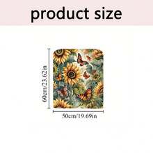 Housse de chaise courte en peluche, motif tournesol, fleurs et papillons, série automne (1/4/6/10 pièces), amovible, pour dossier, toutes saisons, décoration de vacances, pour salle à manger, salon, maison, avec protection dorsale, pour salle à manger, bureau, salon, hôtel et décoration d'intérieur.