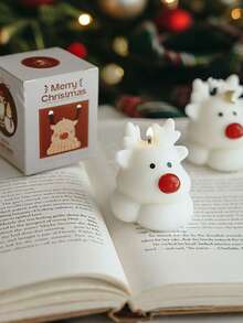 1 nến sáp đậu nành thủ công hình hươu trắng, dễ thương với hương lê Anh và hoa lan Nam Phi, thích hợp để trang trí nhà cửa, để bàn, tạo hương thơm phòng, trang trí tiệc, tuyệt vời làm quà tặng cho gia đình và bạn bè, thích hợp cho mọi mùa để tăng thêm bầu không khí, nến hình hươu, nến trang trí hương thơm, quà tặng trang trí Giáng sinh, trang trí phòng Giáng sinh, quà tặng Giáng sinh - Nhiều màu - Xem 7