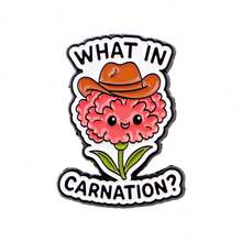 Ghim cài áo tráng men "WHAT IN CARNATION" dễ thương, huy hiệu trên ba lô, quần áo, phụ kiện, trang sức, quà tặng - NR12249 - Xem 8