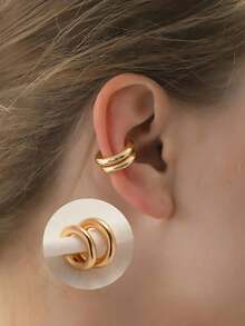 2 件套时尚简约耳夹，适合女士日常装饰 - 蝴蝶型 - 查看 12