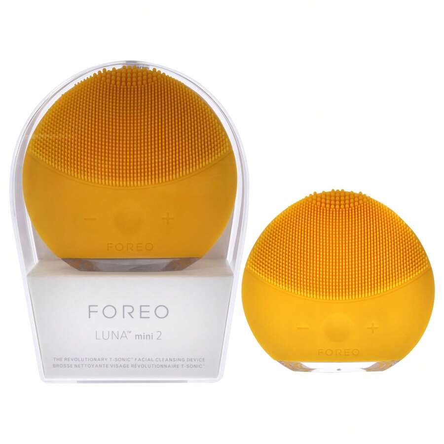 LUNA Mini 2 - Sunflower Yellow By Foreo For Women - 1 Pc Cleansing Brush - trái cam - Xem 1