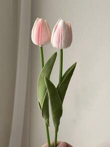 1/2/3 Stücke rosa romantische Tulpen Künstliche Blumen, Raumdekoration, Feiertags-Dekoration, Abschlussgeschenk, Geschenk für Freundin, Mutter