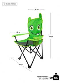 Sillas Plegables Para Camping Infantiles - Verde Lima - Ver 6