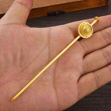 1 peça de grampo de cabelo com design minimalista clássico e flor vazada, cor dourada, acessório de cabelo diário para mulheres do Oriente Médio, joia para festa de aniversário de menina árabe africana, presente de casamento