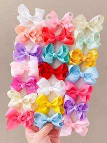 28 pezzi Fermagli per capelli in tessuto multicolore con fiocco, graziosi fermagli a forma di paperella per principesse, dolci barrette per capelli per ragazze, adatti per uso quotidiano