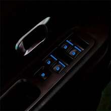 Naklejka świetlna na mały przycisk sterowania szybą samochodu, fluorescencyjna naklejka na wnętrze samochodu