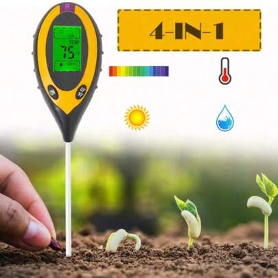 Soil PH Tester 4 In 1 PH Light Moisture Acidity Tester Soil Tester Moisture Meter Plant Soil Tester Kit For Flowers