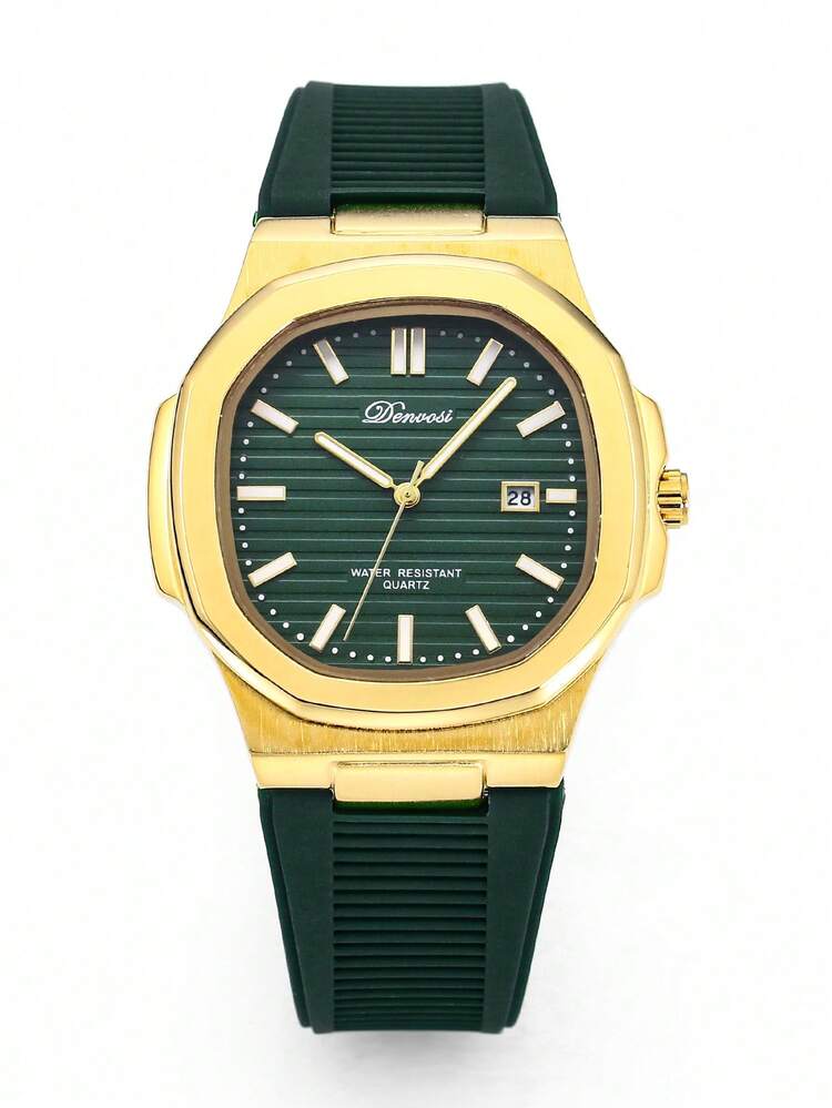 DENVOSI 男士经典商务防水夜光日期石英手表 - 銀色 - 查看 7