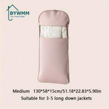 DYWMM 节省空间的自压缩悬挂式衣物袋 - 高品质羽绒服和衣物收纳袋，米色织物收纳袋，衣物整理工具，压缩率 40%，适用于外套和衣服 - 彩色 - 查看 10