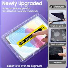 1 pieza Protector de pantalla de vidrio templado antideslumbrante para iPad, kit de eliminación automática de polvo, compatible con iPad 11 pulgadas A16 2025 (11a generación), iPad 10a generación 10.9 pulgadas 2022, iPad Pro 13, Pro 11, Air 5, Mini 4/5/6, dureza 9H, alta claridad, película protectora resistente a los arañazos, herramienta de instalación automática y kit de alineación automática