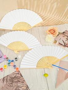 Bộ quạt trắng/đen thanh lịch, quạt giấy cầm tay, quạt tre trắng gấp, quạt cầm tay, quạt giấy gấp, quạt tre cầm tay tự làm, quạt trang trí tiệc sinh nhật, trang trí tiệc đính hôn, tốt nghiệp, tiệc cưới, phòng ngủ, trang trí bàn tại nhà - Nhiều màu - Xem 12