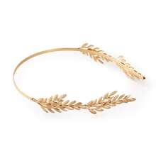 One Pic,希腊风格金色头饰,派对装饰,万圣节装饰配件,金属叶发带,欧美流行新娘发带,金叶发夹,头饰配件,送给爸爸的礼物,送给妈妈的礼物,送给朋友的礼物,送给女朋友的礼物 - 彩色 - 查看 7