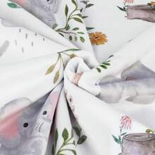 婴儿毯，适合男孩女孩，超柔软双层 Minky 带圆点背衬，可爱灰色大象动物图案毯，适合新生儿，30 X 40 英寸（76x101 厘米）