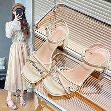 Women Flat Sandals - 黑色 - 查看 2