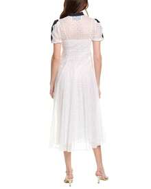 Valentino Eyelet Midi Dress - 藍色 - 查看 3