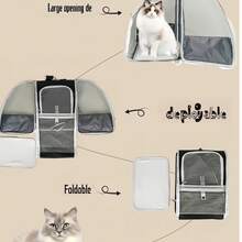 Schwarzer/Beige/Hellgrauer/Blauer/Rosa Katzen & Hunde atmungsaktiver Rucksack, tragbares Design