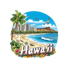 1 pieza Imán de nevera con paisaje urbano 2D - Adecuado para regalar a amigos en vacaciones, múltiples imanes de acrílico y goma blanda aplicables a puertas metálicas, refrigeradores, armarios de almacenamiento - Regalo decorativo creativo para el hogar para amantes de los viajes, graduación, aniversario, Navidad, Acción de Gracias, Imán de refrigerador