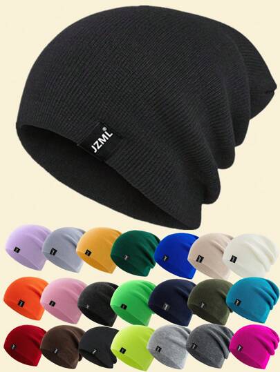 UP POSITIVE 1 pezzo Berretto lavorato a maglia unisex con ricamo a lettera, accessorio autunnale/invernale