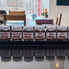 Customized Personalized Hazelnut Spread Label, Fully Customizable Template | DIY Label Printing Version, 1/2/4/8 Pcs Personalized Chocolate Hazelnut Spread Vinyl Stickers, Fun & Unique Hazelnut Gift, Birthday & Anniversary - Multicolor - View 6