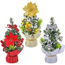 1pc Artificial Mini Christmas Tree For Tabletop Decor, With Balls, Suitable For Home, Office, Bedroom, Wedding, Party, Non-Illuminated, Random Color & Style - Multicolor - View 5