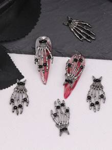 5 件万圣节美甲装饰大号鬼爪万圣节趣味哥特式美甲配件美甲用品美甲饰品美甲宝石