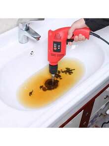 1个管道疏通弹簧工具，适用于马桶、厨房水槽、地漏堵塞管道的疏通，高密度弹簧易于弯曲，L/U/S型管道清洁工具（不含钻头）