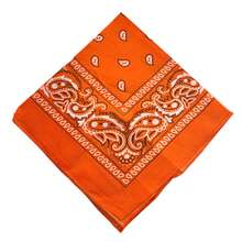 Printed Polyester Bandana Scarf Various Colors 1 Unit - Naranja oscuro - Ver 2