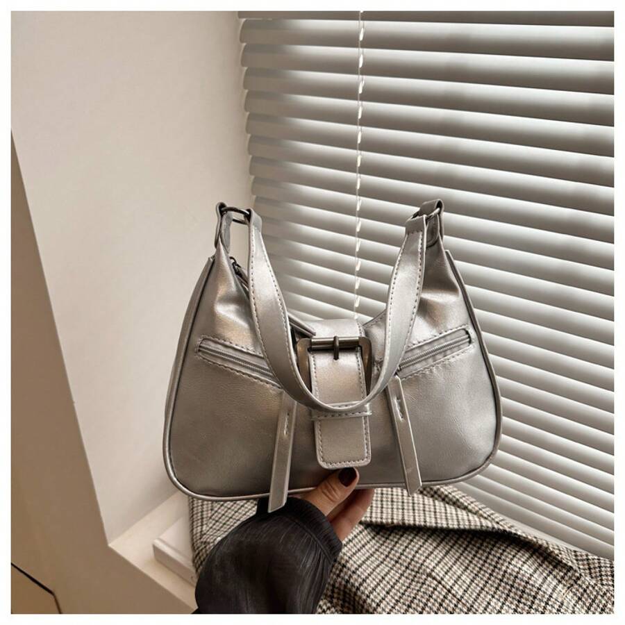 Women Shoulder Bags - 銀色 - 查看 1