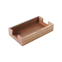 Rosewood Country Style Wooden Napkin Holder, Suitable For Napkins And Small Items, Desktop Storage Box, Picnic Napkin Holder, Home Decor