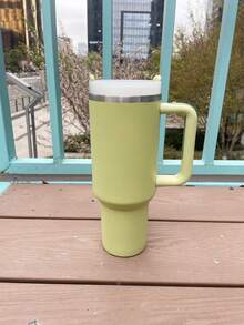 STANLEYSINCE 1913 40 OZStainless Steel Tumbler Double Wall Vacuum Insulated Portable Drinking Cup Travel Lced Coffee Mug  Summer Drinkware With Handle And Straw, Perfect ForTravel, Home, Office, Gift, Lce Drinks And Hot Drinks - 薄荷綠 - 查看 3