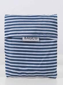 1 个/3 个可折叠购物袋 - 大容量海军蓝和绿色星星图案，耐用涤纶材质，可重复使用，适用于超市、户外和厨房储存，便携式多功能设计，结构坚固，适合市场购物