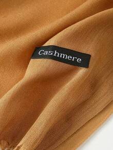 1pc 190*70cm Outdoor Classic Solid Color Windproof Sand Proof Lightweight Shawl Scarf, Suitable For Men And Women For Dress - Khaki - View 8