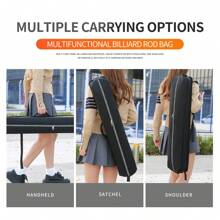 1/2 Cue Billiard Stick Case, Waterproof Oxford Cloth 8-Hole Snooker Cue Carrying Bag
