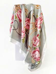 1pc Bandana Floral Print Fashion Scarf, Headband, Neckerchief - Multicolor - View 9