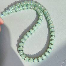 绿红蓝水晶天然不对称特殊切割石珠首饰工艺项链女士配饰颈链时尚短领简约饰品 - beads - 查看 5