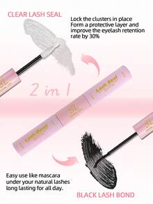 四合一睫毛胶水/定型液、卸妆液、镊子套装，防水，10毫升睫毛胶水/定型液，5毫升卸妆液，适用于睫毛胶水、簇状假睫毛，防水睫毛胶水/定型液，48-72小时强力定型，单根簇状假睫毛 - 粉色 - 查看 4