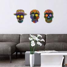 4pcs Skull Coaster Resin Molds, Epoxy Resin Concrete Cement Skull Silicone Molds, Ghost Resin Molds, Gothic Decor Candle Holders For Halloween Party Bar DIY Crafts Home Decor Halloween Decor Room Decor