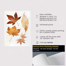 1PC Fall Autumn Maple Leaf Bird Pumpkin Chrysanthemum Posters Prints Canvas Painting Nordic Wall Art Pictures For Living Room Frameless Home Decor