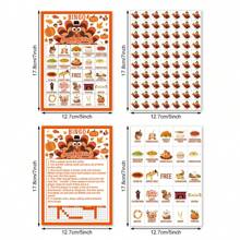 Thanksgiving Bingo Game Cards- 34pcs Thanksgiving Bingo Game Cards For 24 Players Turkey Bingo Cards Thanksgiving Activities For Thanksgiving Party Games For Family Fall Autumn Harvest Festival